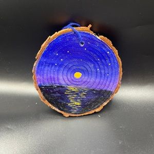 Original/handmade 
Painted wooden ornament